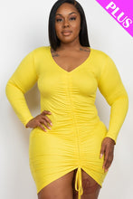 Load image into Gallery viewer, Plus Size Drawstring Ruched Front