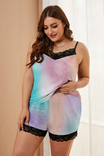 Load image into Gallery viewer, Plus Size Pajamas Set with Lace Trim