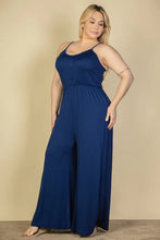 Load image into Gallery viewer, Plus Size Button Front Wide Leg Jumpsuit