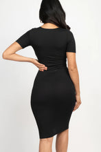 Load image into Gallery viewer, Ribbed Bodycon Midi Dress