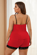 Load image into Gallery viewer, Plus Size Pajamas Set with Lace Trim