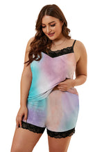 Load image into Gallery viewer, Plus Size Pajamas Set with Lace Trim