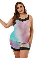Load image into Gallery viewer, Plus Size Pajamas Set with Lace Trim